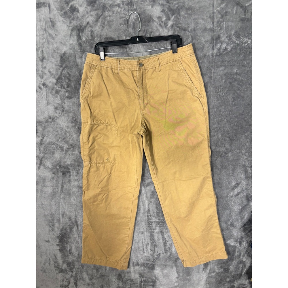 Prana Zion Hiking Pants Mens 35x20 Tan Khaki Straight Leg Outdoor Cargo Trousers